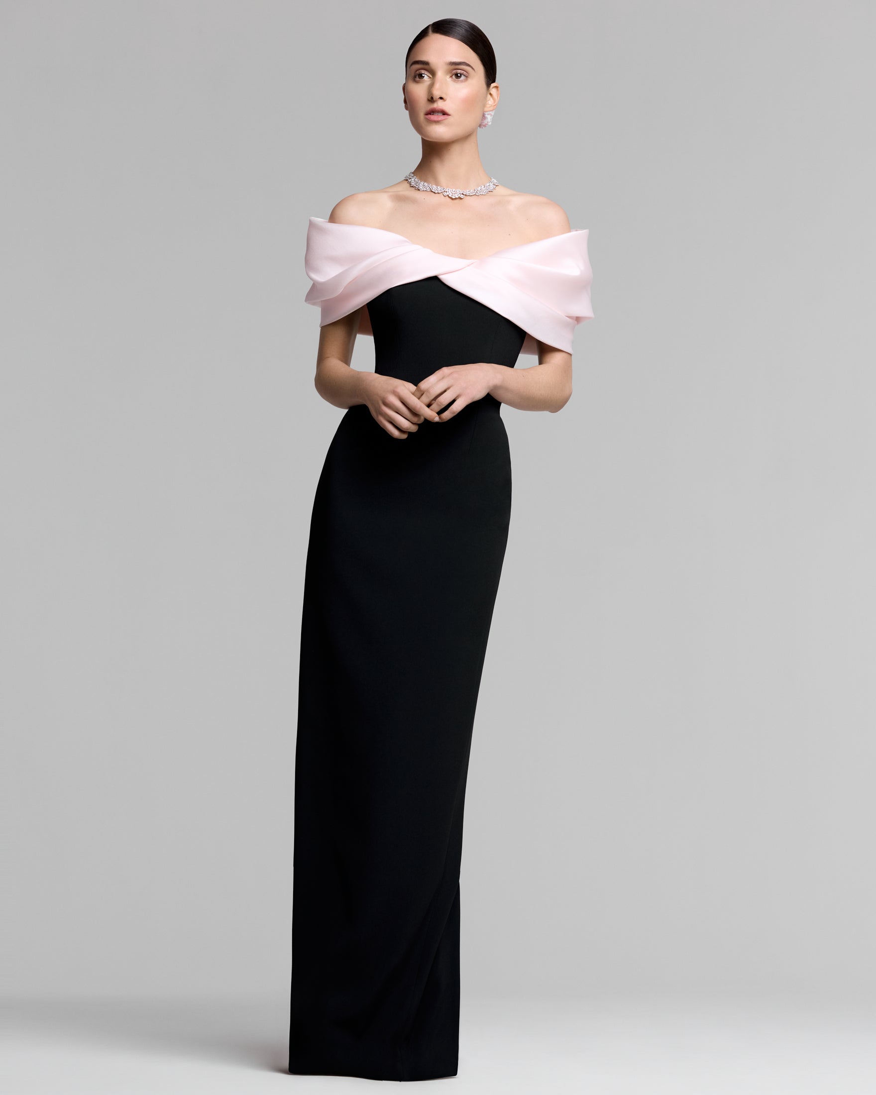 pamella roland evening dresses Pamella Roland Women's Signature Sequin Off-The-Shoulder Gown - Champagne