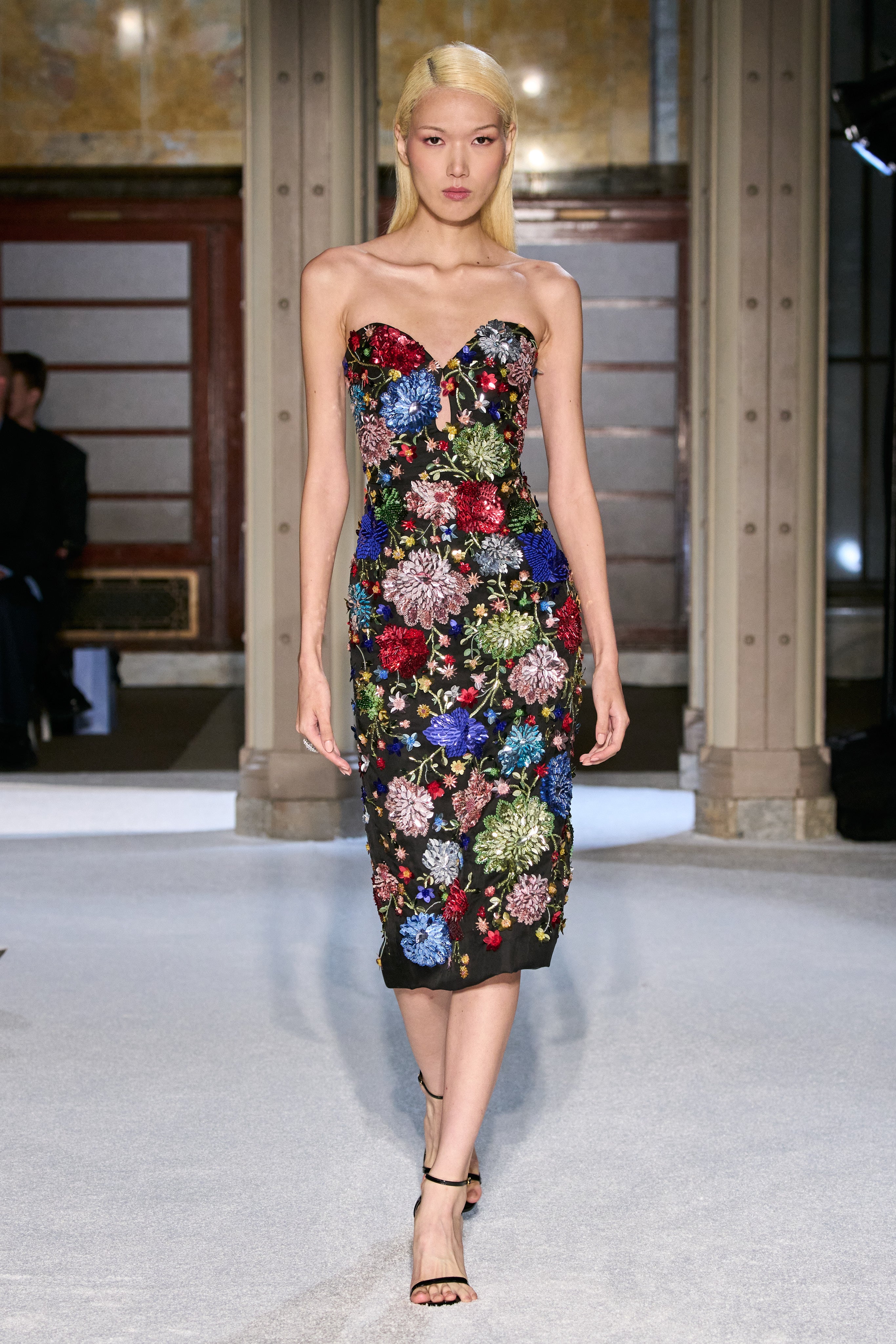 pamella roland cocktail dresses Pamella Roland Lilac Sequin Beaded Strapless Cocktail Dress
